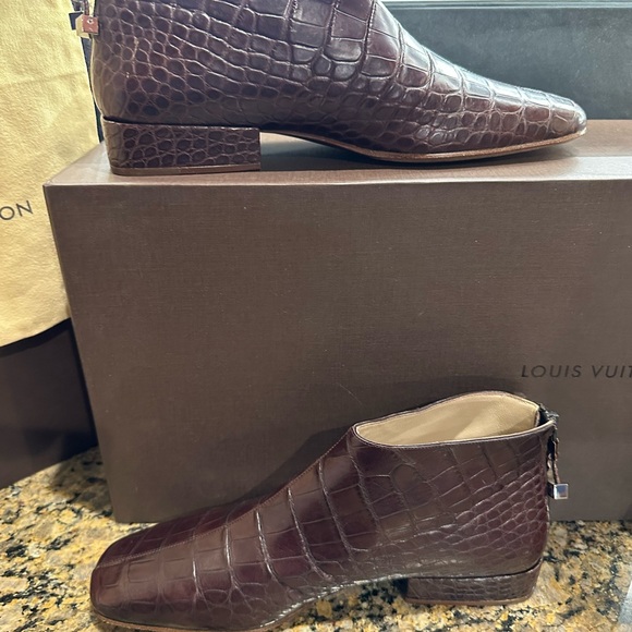 Louis Vuitton Alligator skin luxury ankle boots 38,5 NWT - Picture 10 of 12